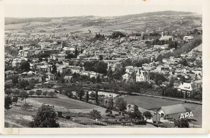 Carte postale ancienne Figeac Vue Generale à Figeac