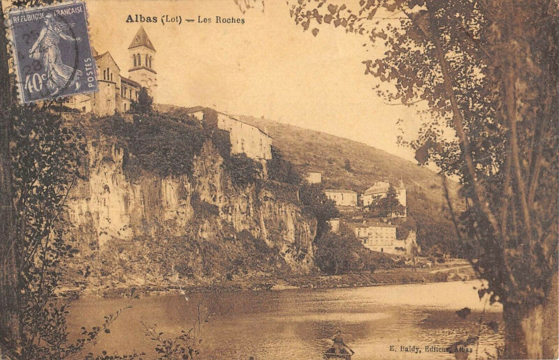 Carte postale ancienne Albas Les Roches à Albas