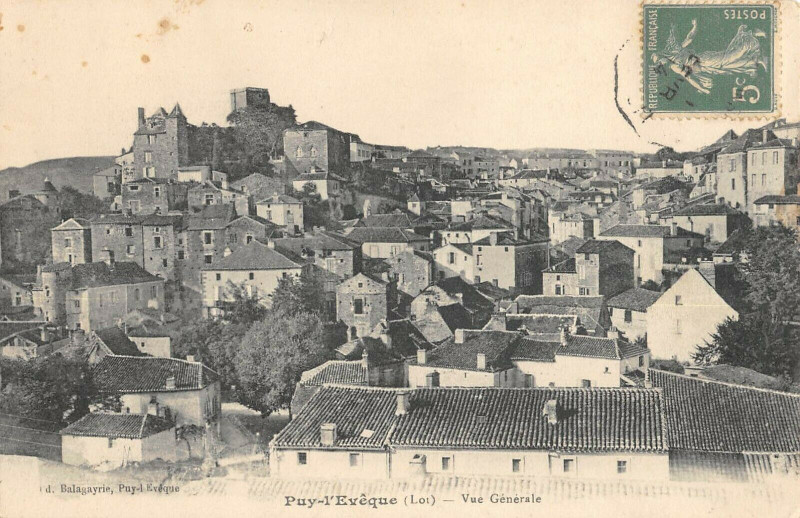 Carte postale ancienne Puy L'Eveque Vue Generale
