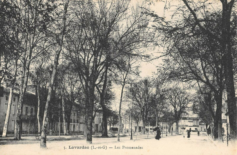 Carte postale ancienne Lavardac Les Promenades à Lavardac
