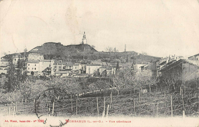 Carte postale ancienne Montbahus Vue Generale