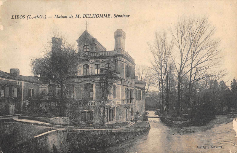 Carte postale ancienne Libos Maison De Mr Belhomme Senateur