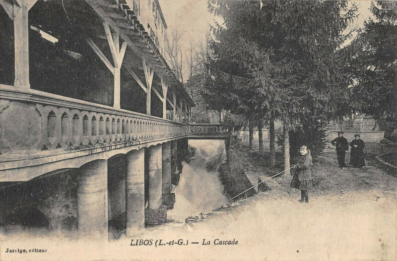 Carte postale ancienne Libos La Cascade