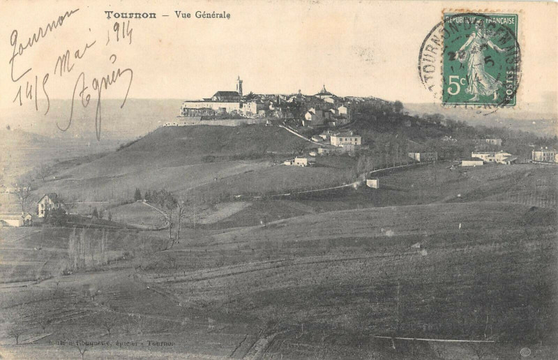 Carte postale ancienne Tournon Vue Generale