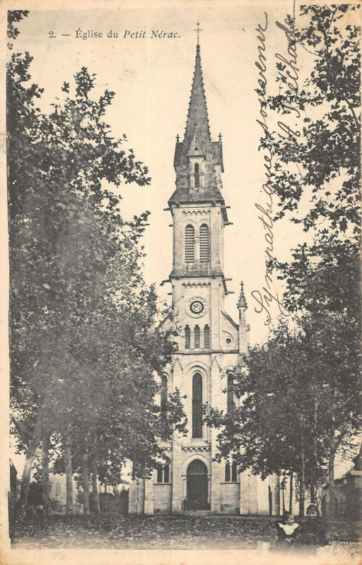 Carte postale ancienne Eglise Du Petit Nerac à Nérac