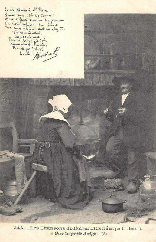 Carte postale ancienne Les Chansons De Botrel Par Le Petit Doigt