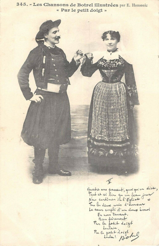 Carte postale ancienne Les Chansons De Botrel Par Le Petit Doigt