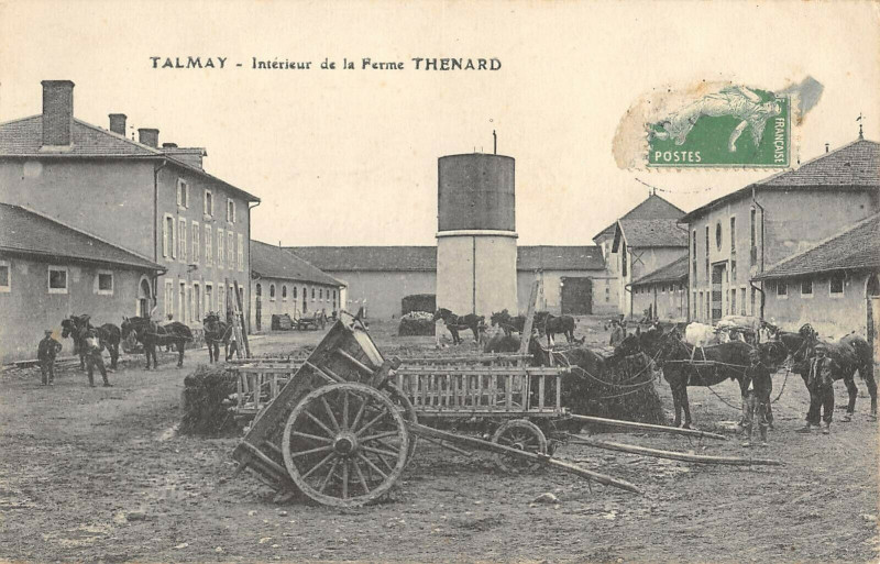 Carte postale ancienne Talmay Interieur De La Ferme Thenard à Talmay