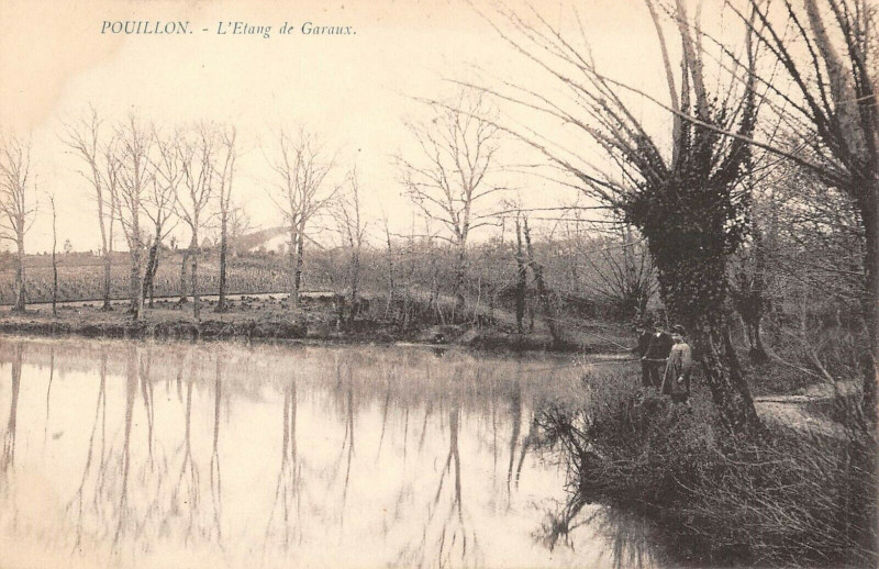 Carte postale ancienne Pouillon L'Etang De Garaux (cliché rare à Pouillon