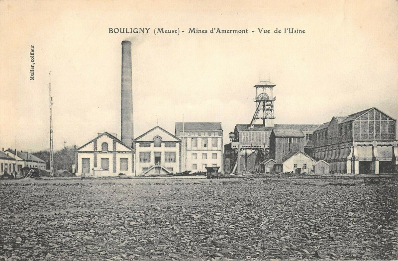 Carte postale ancienne Bouligny Mines D'Amermont Vue De L'Usine à Bouligny
