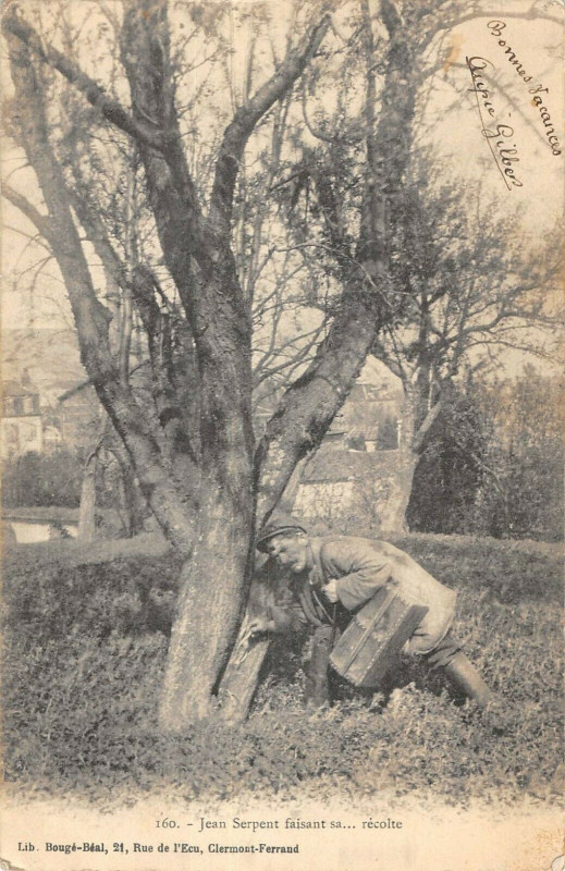 Carte postale ancienne Jean Serpent Faisant Sa Recolte