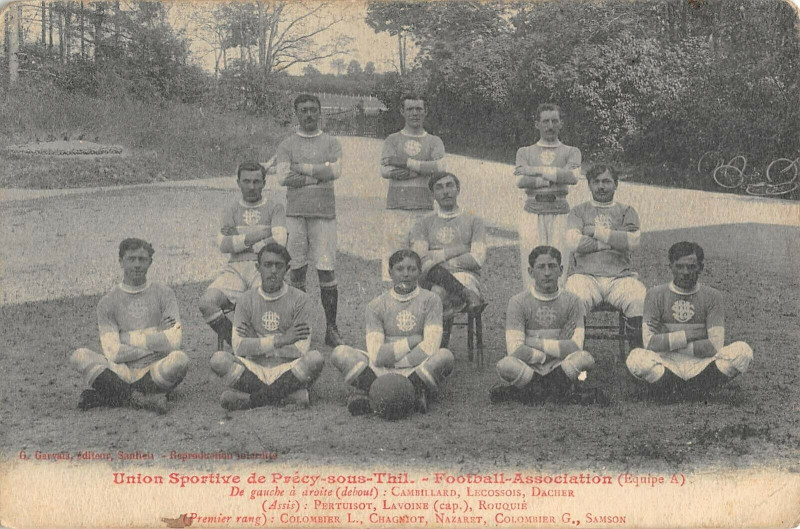 Carte postale ancienne Union Sportive De Precy Sous Thil Football Association