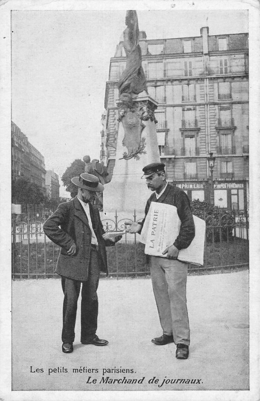 Carte postale ancienne Paris Les Petits Metiers Parisiens Le Marchand De Journaux à Paris