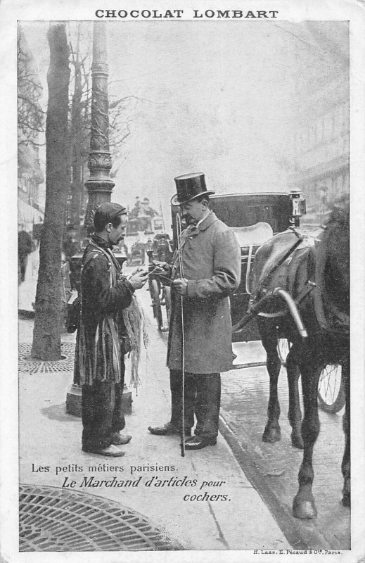 Carte postale ancienne Paris Les Petits Metiers Parisiens Le Marchand D'Articles Pour Cochers à Paris
