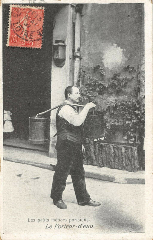 Carte postale ancienne Paris Les Petits Metiers Parisiens Le Porteur D'Eau à Paris