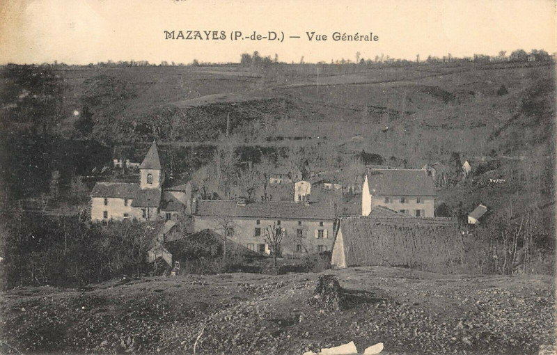 Carte postale ancienne Mazayes Vue Generale à Mazaye