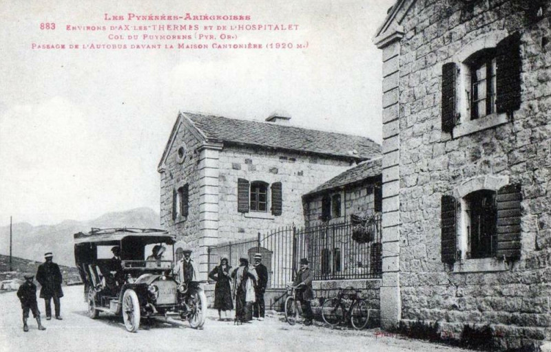 Carte postale ancienne Environs d'Ax les Thermes et de l'Hospitalet Col du Puymorens Passage de à Ax-les-Thermes