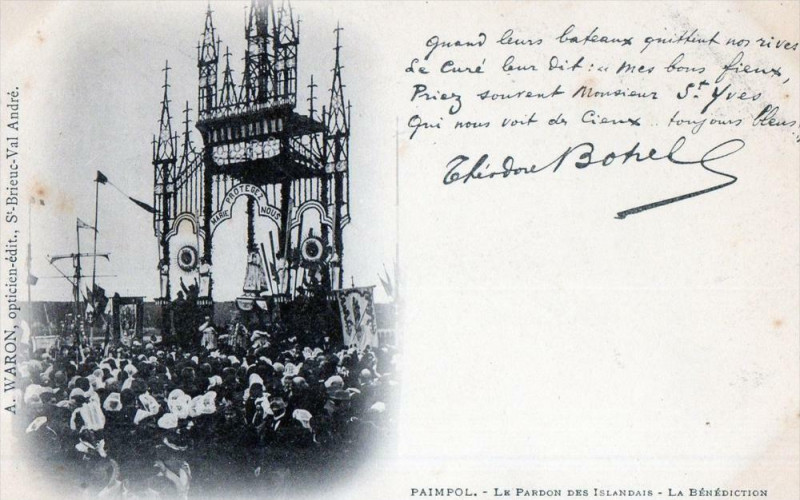 Carte postale ancienne Paimpol Le Pardon Des Islandais La Benediction  (dos non divisé) à Paimpol