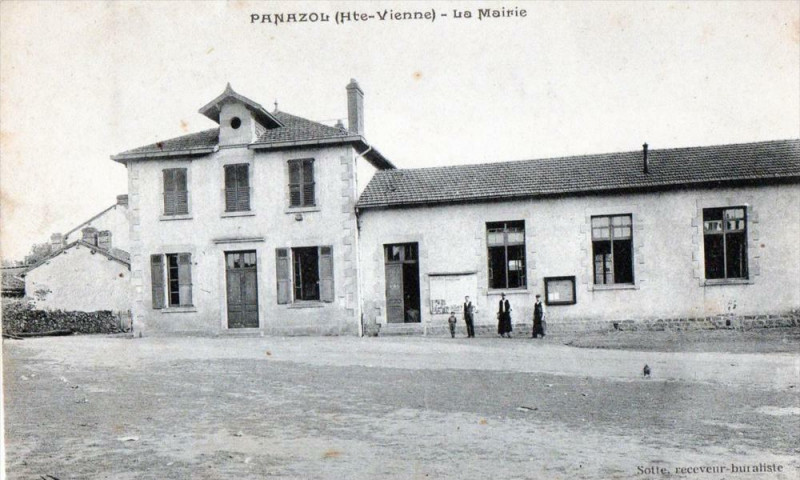 Carte postale ancienne Panazol La Mairie  (cpa animée) à Panazol
