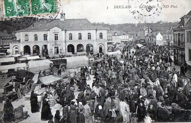 Carte postale ancienne Duclair Le Marche (Belle Cpa Animee à Duclair