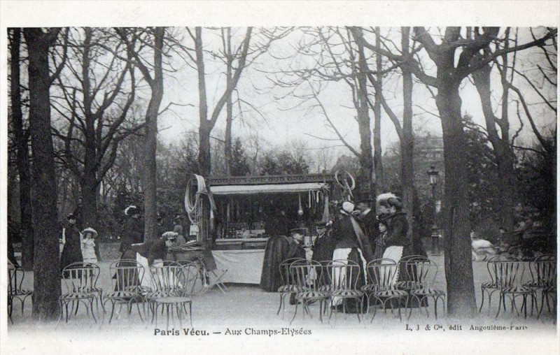 Carte postale ancienne Paris Vecu Aux Champs Elysees (Belle Cpa à Paris