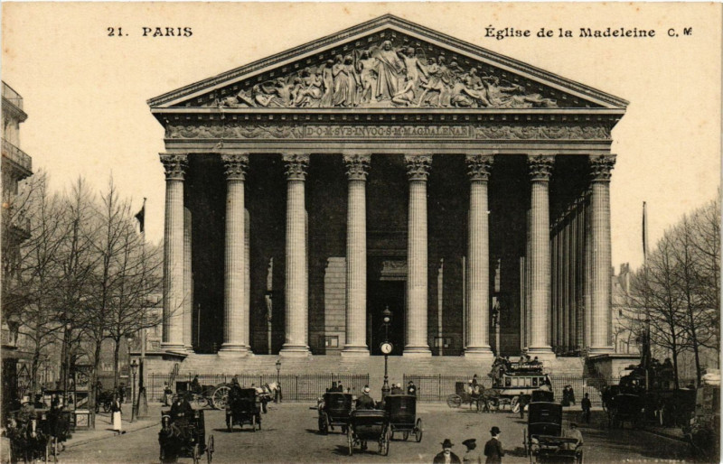 Carte postale ancienne Paris 8e - Eglise de la Madeleine à Paris 8e