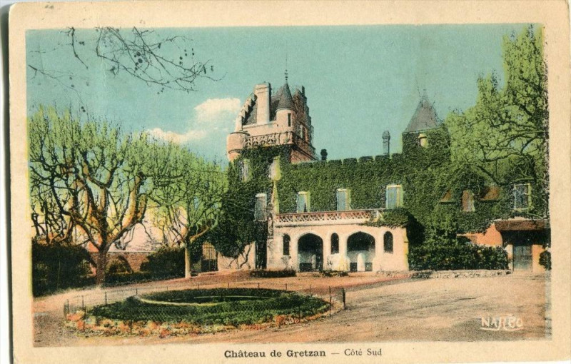 Carte postale ancienne Chateau De Gretzan Cote Sud (Frais de port offert