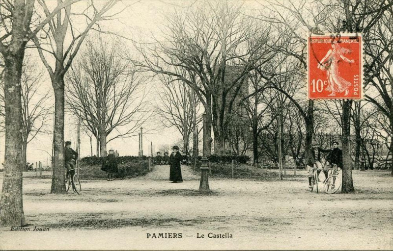 Carte postale ancienne Pamiers Le Castella  (cpa animée) cliché pas courant à Pamiers