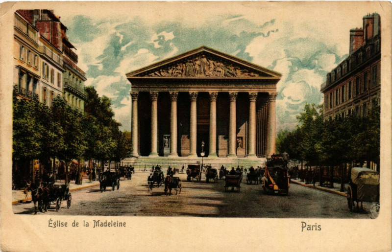 Carte postale ancienne Paris 8e - Eglise de la Madeleine à Paris 8e