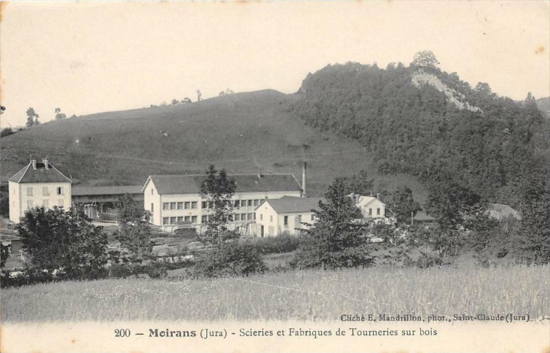 Carte postale ancienne Moirans Scieries Et Fabriquesde Tourneries Sur Bois à Our
