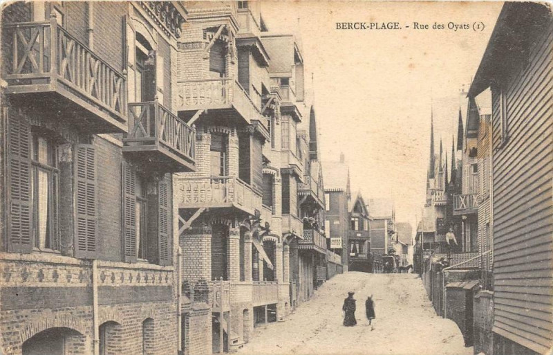 Carte postale ancienne Berck Plage Rue Des Oyats à Berck