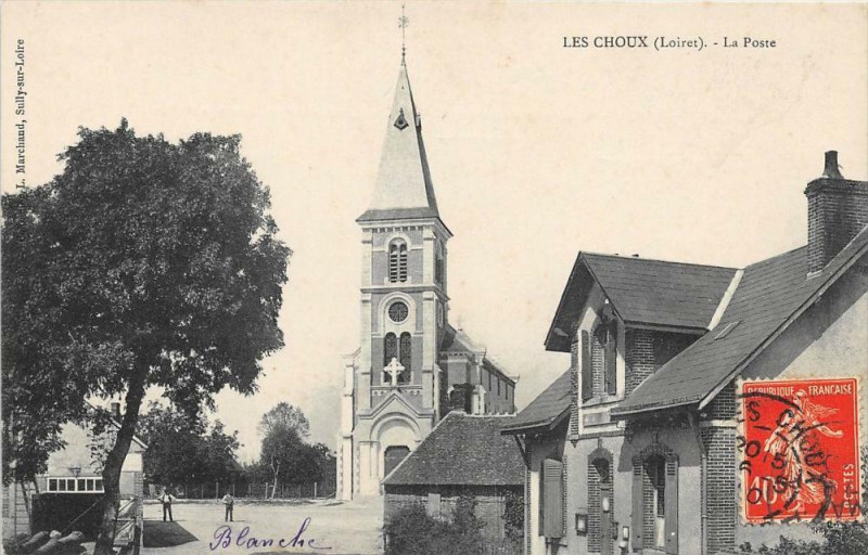 Carte postale ancienne Les Choux La Poste aux Choux