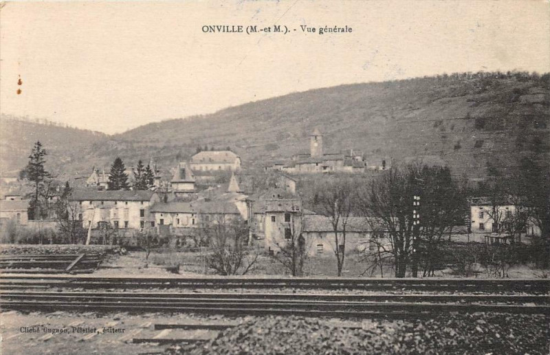 Carte postale ancienne Onville Vue Generale (cpa pas courante cliché pas courant à Onville