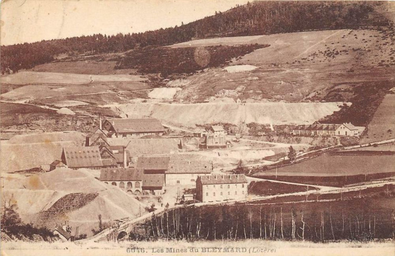 Carte postale ancienne Les Mines Du Bleymard Lozere