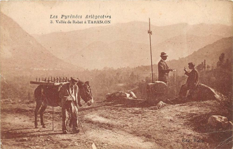 Carte postale ancienne Vallee De Rabat A Tarascon (animée  cpa pas courante
