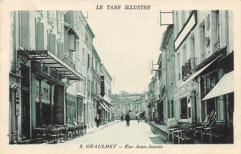 Carte postale ancienne Graulhet Rue Jean Jaures à Graulhet