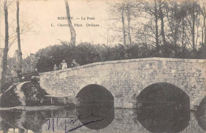 Carte postale ancienne Boigny Le Pont (dos non divisé) cliché pas courant