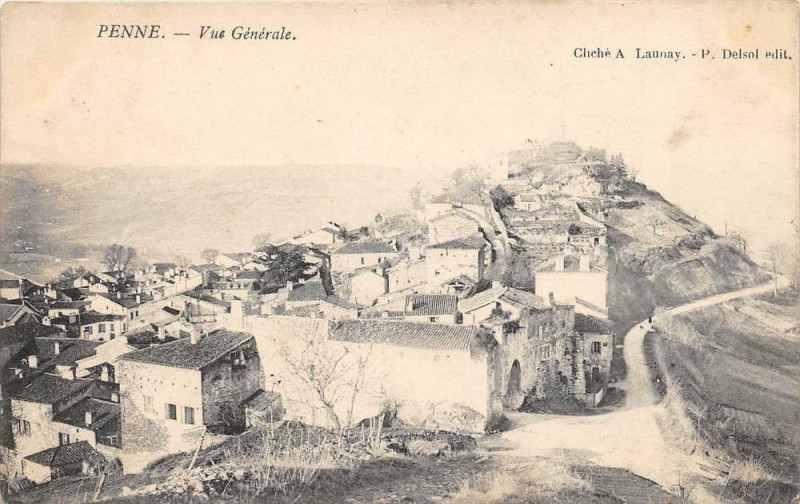 Carte postale ancienne Penne Vue Generale à Penne