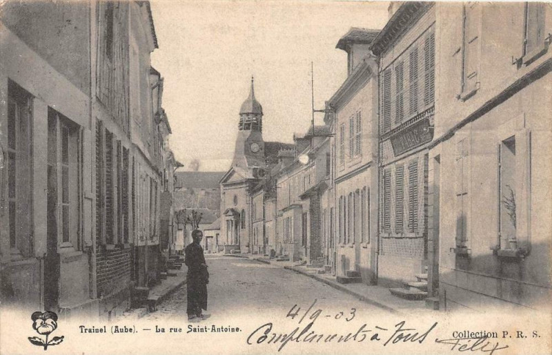 Carte postale ancienne Trainel Eglise Saint Gervais  (dos non divisé) à Traînel