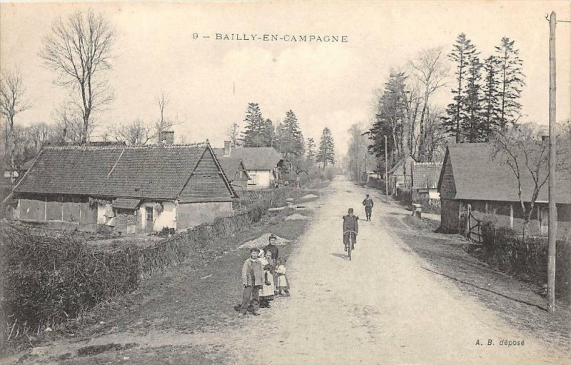 Carte postale ancienne Bailly En Campagne (cpa animée