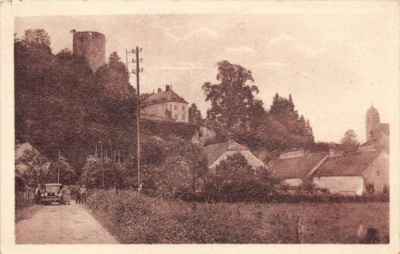 Carte postale ancienne Rupt Sur Saone La Tour Du Chateau Chemin De Chantes (cliché pas courant à Chantes