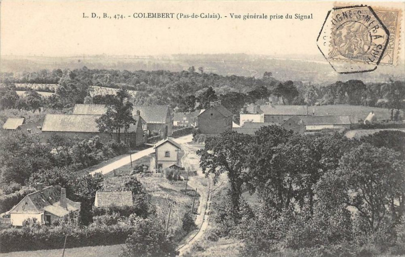Carte postale ancienne Colembert Vue Generale Prise Du Signal à Colembert