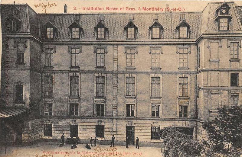 Carte postale ancienne Institution Resve Et Gros A Montlhery Vue Interieure à Montlhéry