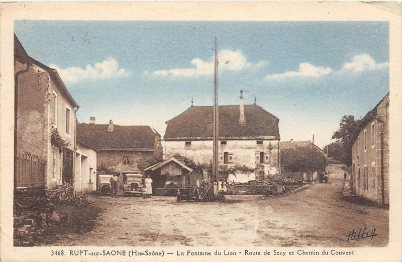 Carte postale ancienne Rupt Sur Saone Route De Scey Chemin Du Couvent