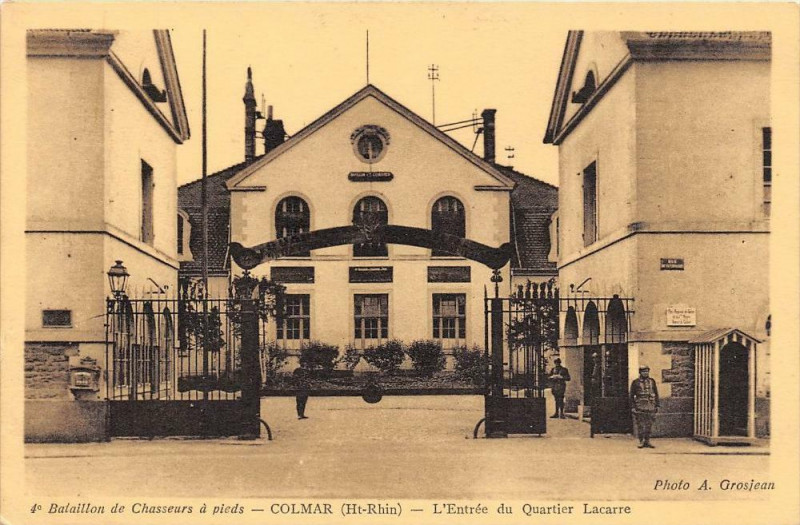 Carte postale ancienne Colmar Quartier Lacarre 4e Bataillon De Chasseurs A Pied à Colmar