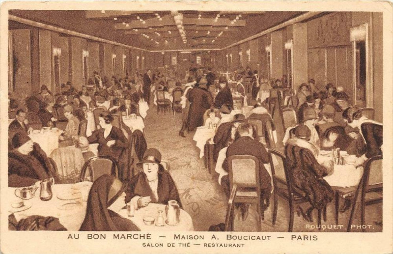 Carte postale ancienne Paris Au Bon Marche Maison A.boucicaut Salon De The à Paris