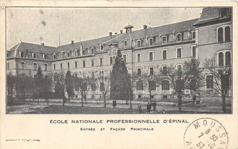 Carte postale ancienne Ecole Nationale Professionnelle D'Epinal Entree à Sionne