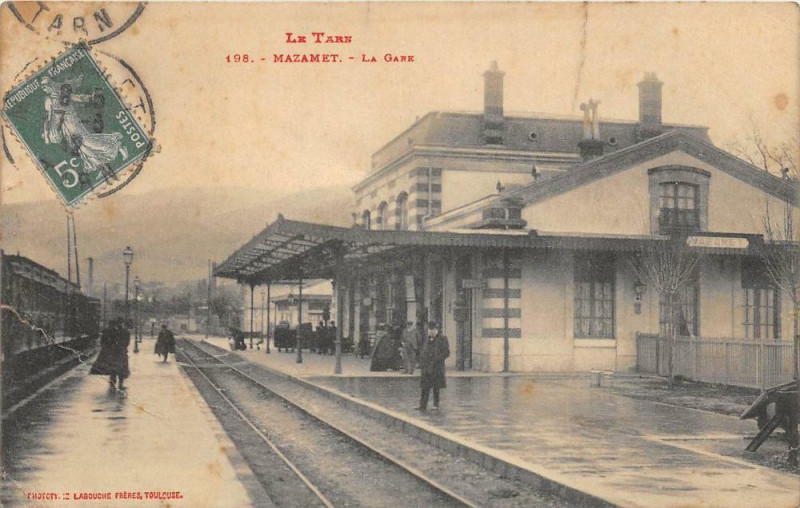 Carte postale ancienne Mazamet La Gare à Mazamet