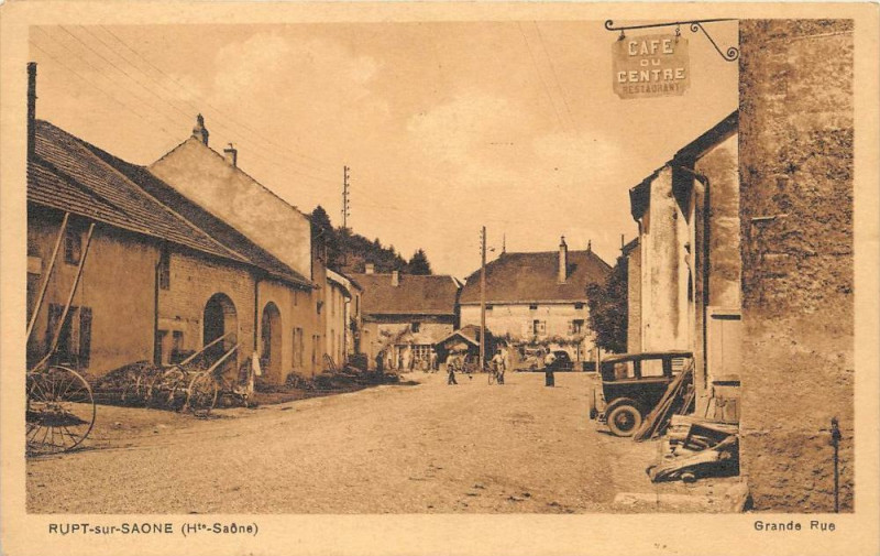 Carte postale ancienne Rupt Sur Saone Grande Rue