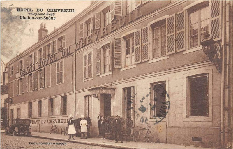 Carte postale ancienne Hotel Du Chevreuil A Chalon Sur Saone